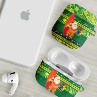 Cook Islands Christmas AirPods Case Surfing Santa Mere Kiritimiti - Polynesian Pride