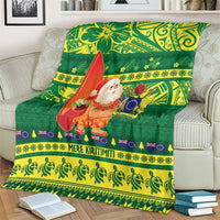 Cook Islands Christmas Blanket Surfing Santa Mere Kiritimiti - Polynesian Pride