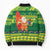 Cook Islands Christmas Bomber Puffer Jacket Surfing Santa Mere Kiritimiti - Polynesian Pride