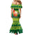 Cook Islands Christmas Family Matching Mermaid Dress and Hawaiian Shirt Surfing Santa Mere Kiritimiti - Polynesian Pride