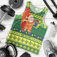 Cook Islands Christmas Men Tank Top Surfing Santa Mere Kiritimiti - Polynesian Pride