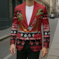 French Polynesia Christmas Blazer Tiare Chilling Santa Oaoa I teie Noera LT14 - Polynesian Pride