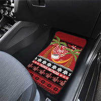 French Polynesia Christmas Car Mats Tiare Chilling Santa Oaoa I teie Noera LT14 - Polynesian Pride