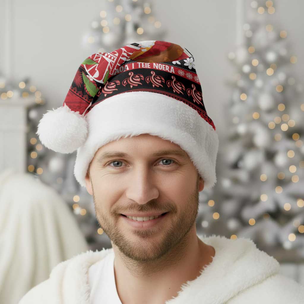French Polynesia Christmas Santa Hat Tiare Chilling Santa Oaoa I teie Noera LT14 - Polynesian Pride