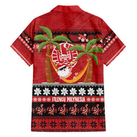 French Polynesia Christmas Family Matching Puletasi and Hawaiian Shirt Tiare Chilling Santa Oaoa I teie Noera - Polynesian Pride