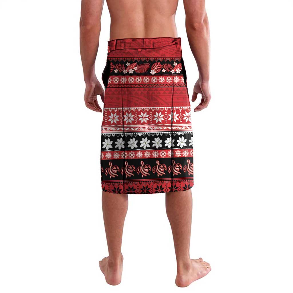 French Polynesia Christmas Lavalava Tiare Chilling Santa Oaoa I teie Noera - Polynesian Pride