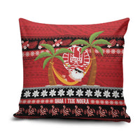French Polynesia Christmas Pillow Cover Tiare Chilling Santa Oaoa I teie Noera - Polynesian Pride