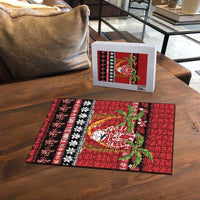 French Polynesia Christmas Puzzle Tiare Chilling Santa Oaoa I teie Noera LT14 - Polynesian Pride