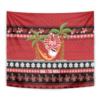 French Polynesia Christmas Tapestry Tiare Chilling Santa Oaoa I teie Noera - Polynesian Pride