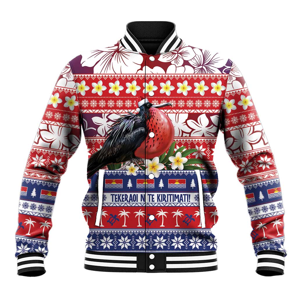 Kiribati Christmas Baseball Jacket Frigatebird Santa Tekeraoi n te Kiritimati - Polynesian Pride