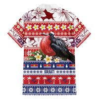 Kiribati Christmas Family Matching Off Shoulder Maxi Dress and Hawaiian Shirt Frigatebird Santa Tekeraoi n te Kiritimati - Polynesian Pride