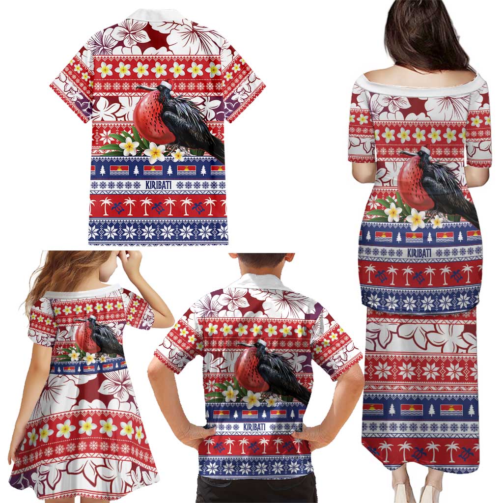 Kiribati Christmas Family Matching Puletasi and Hawaiian Shirt Frigatebird Santa Tekeraoi n te Kiritimati - Polynesian Pride