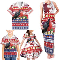 Kiribati Christmas Family Matching Tank Maxi Dress and Hawaiian Shirt Frigatebird Santa Tekeraoi n te Kiritimati - Polynesian Pride