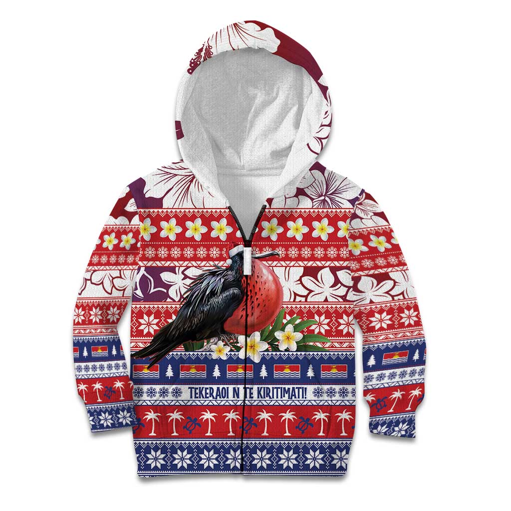 Kiribati Christmas Kid Hoodie Frigatebird Santa Tekeraoi n te Kiritimati - Polynesian Pride