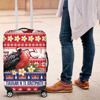 Kiribati Christmas Luggage Cover Frigatebird Santa Tekeraoi n te Kiritimati - Polynesian Pride