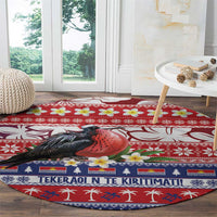 Kiribati Christmas Round Carpet Frigatebird Santa Tekeraoi n te Kiritimati - Polynesian Pride