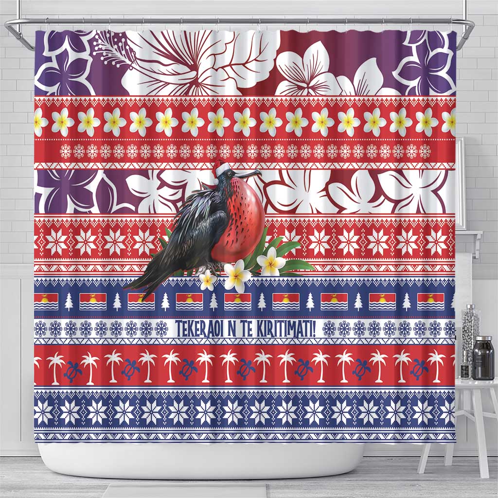 Kiribati Christmas Shower Curtain Frigatebird Santa Tekeraoi n te Kiritimati - Polynesian Pride