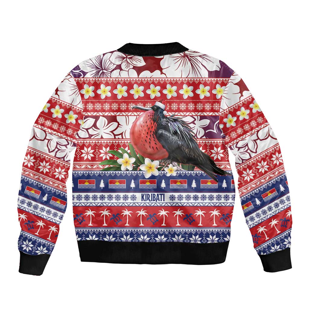 Kiribati Christmas Sleeve Zip Bomber Jacket Frigatebird Santa Tekeraoi n te Kiritimati - Polynesian Pride