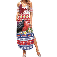 Kiribati Christmas Summer Maxi Dress Frigatebird Santa Tekeraoi n te Kiritimati - Polynesian Pride