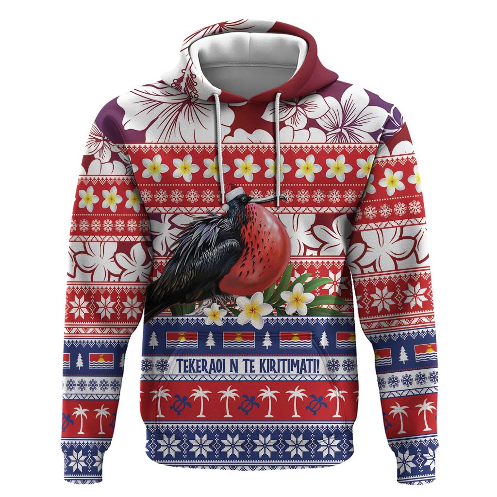 Kiribati Christmas Zip Hoodie Frigatebird Santa Tekeraoi n te Kiritimati - Polynesian Pride
