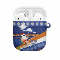 Marshall Islands Christmas AirPods Case Beachy Santa Monono ilo raaneoan Nejin - Polynesian Pride