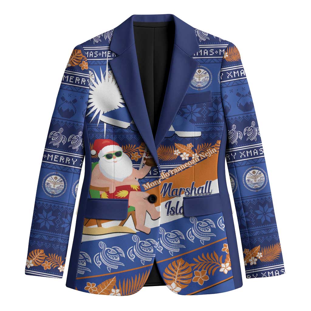 Marshall Islands Christmas Blazer Beachy Santa Monono ilo raaneoan Nejin - Polynesian Pride