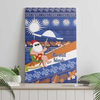 Marshall Islands Christmas Canvas Wall Art Beachy Santa Monono ilo raaneoan Nejin - Polynesian Pride