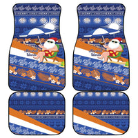 Marshall Islands Christmas Car Mats Beachy Santa Monono ilo raaneoan Nejin - Polynesian Pride