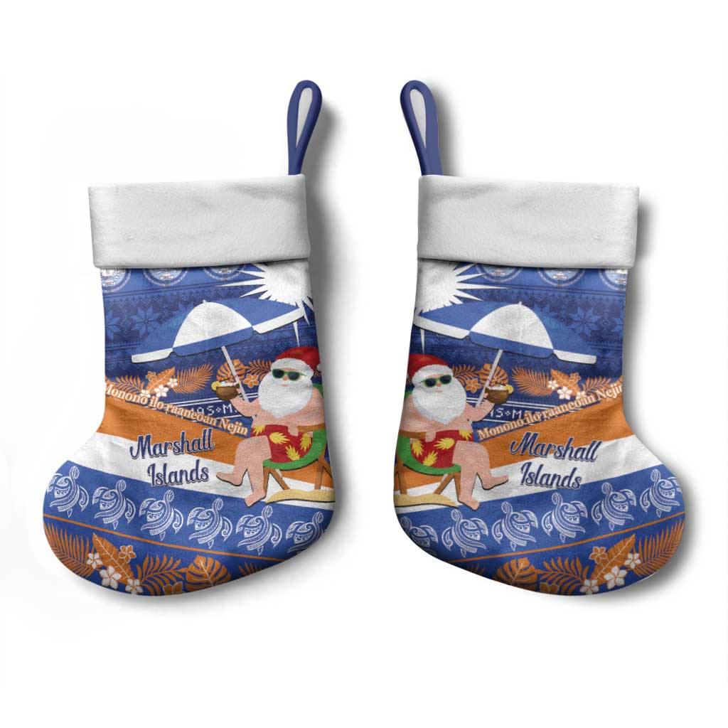 Marshall Islands Christmas Stocking Beachy Santa Monono ilo raaneoan Nejin - Polynesian Pride