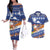Marshall Islands Christmas Couples Matching Off The Shoulder Long Sleeve Dress and Hawaiian Shirt Beachy Santa Monono ilo raaneoan Nejin - Polynesian Pride