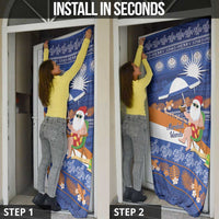 Marshall Islands Christmas Door Cover Beachy Santa Monono ilo raaneoan Nejin - Polynesian Pride