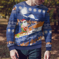 Marshall Islands Christmas Ugly Christmas Sweater Beachy Santa Monono ilo raaneoan Nejin - Polynesian Pride