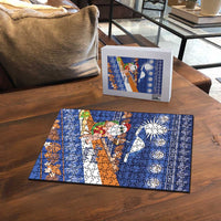 Marshall Islands Christmas Puzzle Beachy Santa Monono ilo raaneoan Nejin - Polynesian Pride