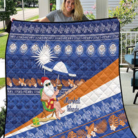 Marshall Islands Christmas Quilt Beachy Santa Monono ilo raaneoan Nejin - Polynesian Pride