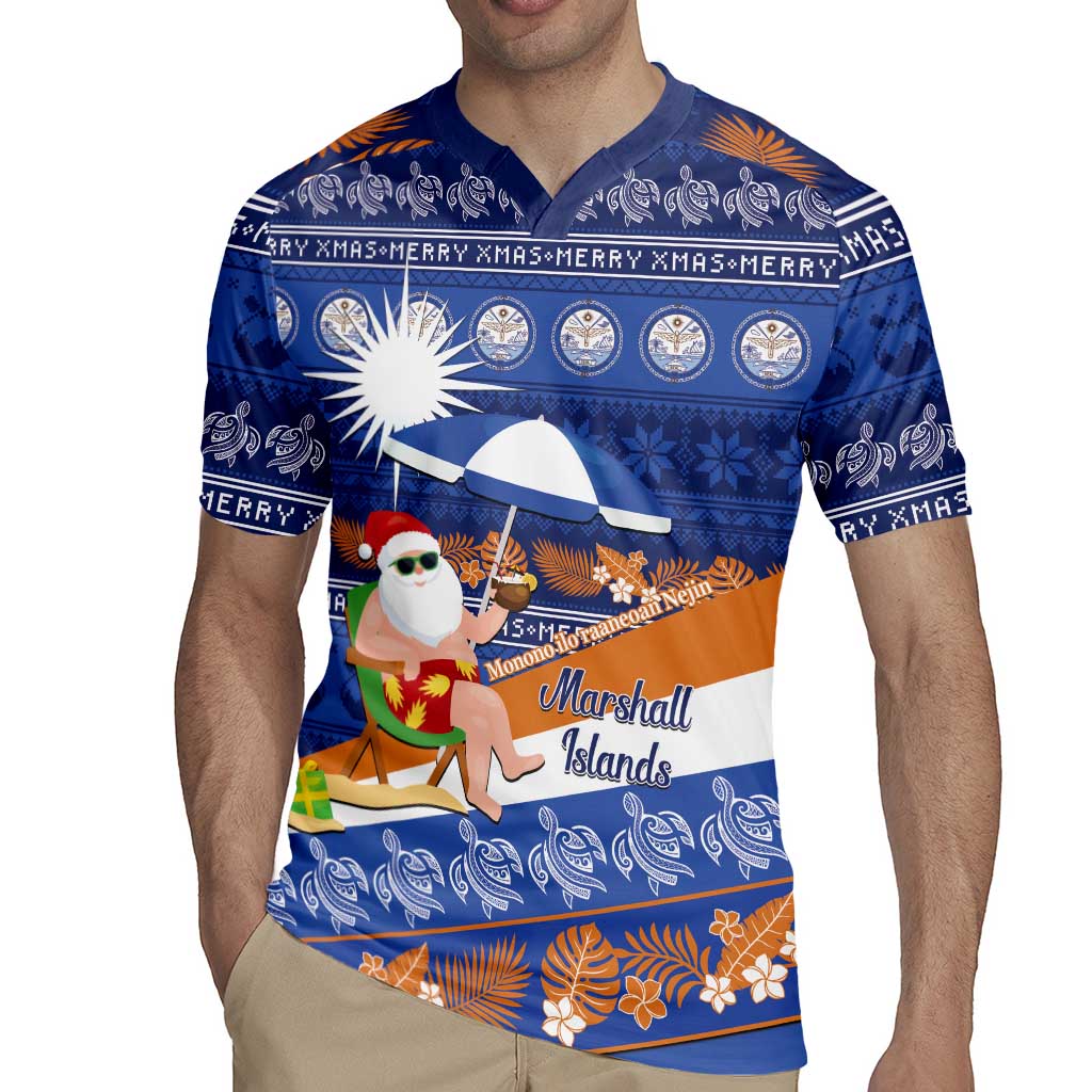 Marshall Islands Christmas Rugby Jersey Beachy Santa Monono ilo raaneoan Nejin - Polynesian Pride