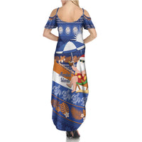 Marshall Islands Christmas Summer Maxi Dress Beachy Santa Monono ilo raaneoan Nejin - Polynesian Pride