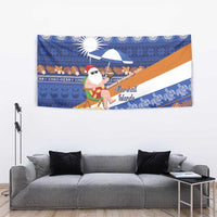Marshall Islands Christmas Tapestry Beachy Santa Monono ilo raaneoan Nejin - Polynesian Pride