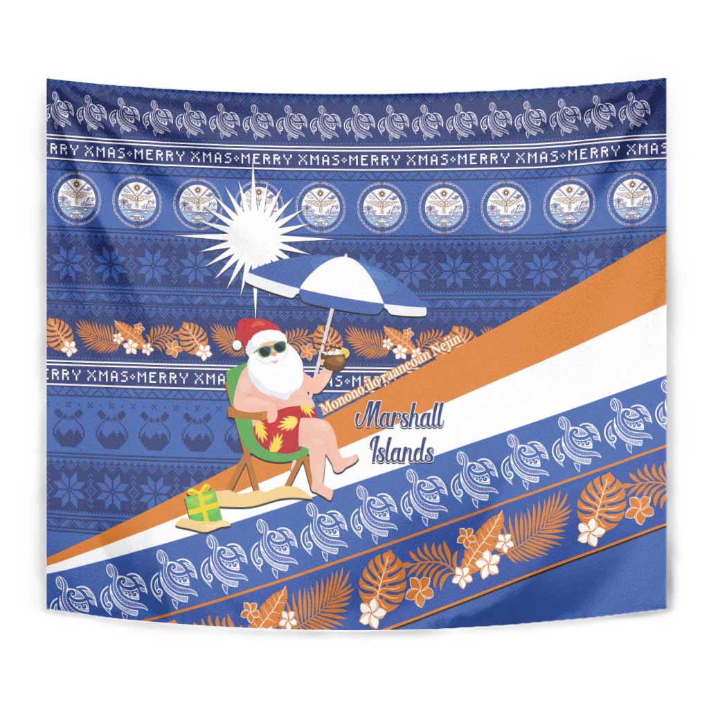 Marshall Islands Christmas Tapestry Beachy Santa Monono ilo raaneoan Nejin - Polynesian Pride