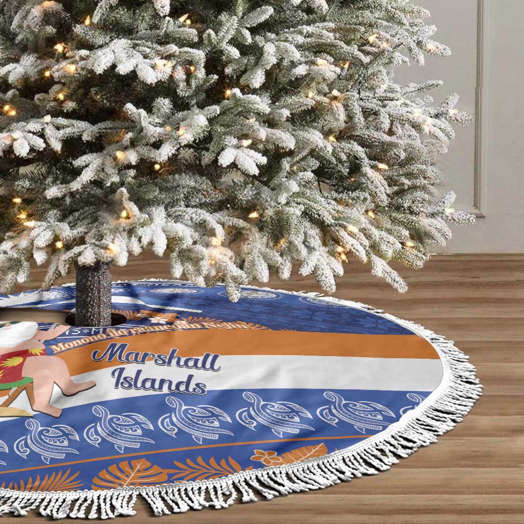 Marshall Islands Christmas Tree Skirt Beachy Santa Monono ilo raaneoan Nejin - Polynesian Pride