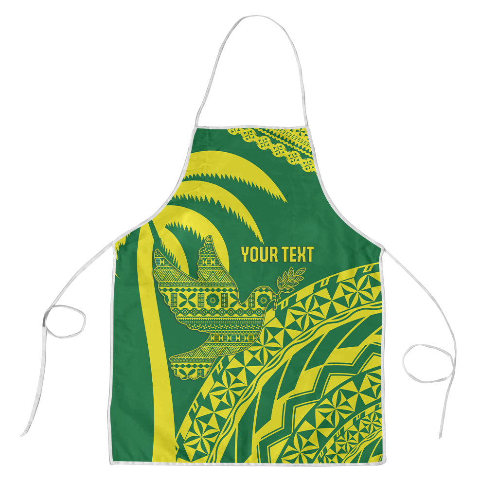 Tailevu Fiji 2026 Rugby Custom Apron Dove Nation Fijian Tapa Pattern