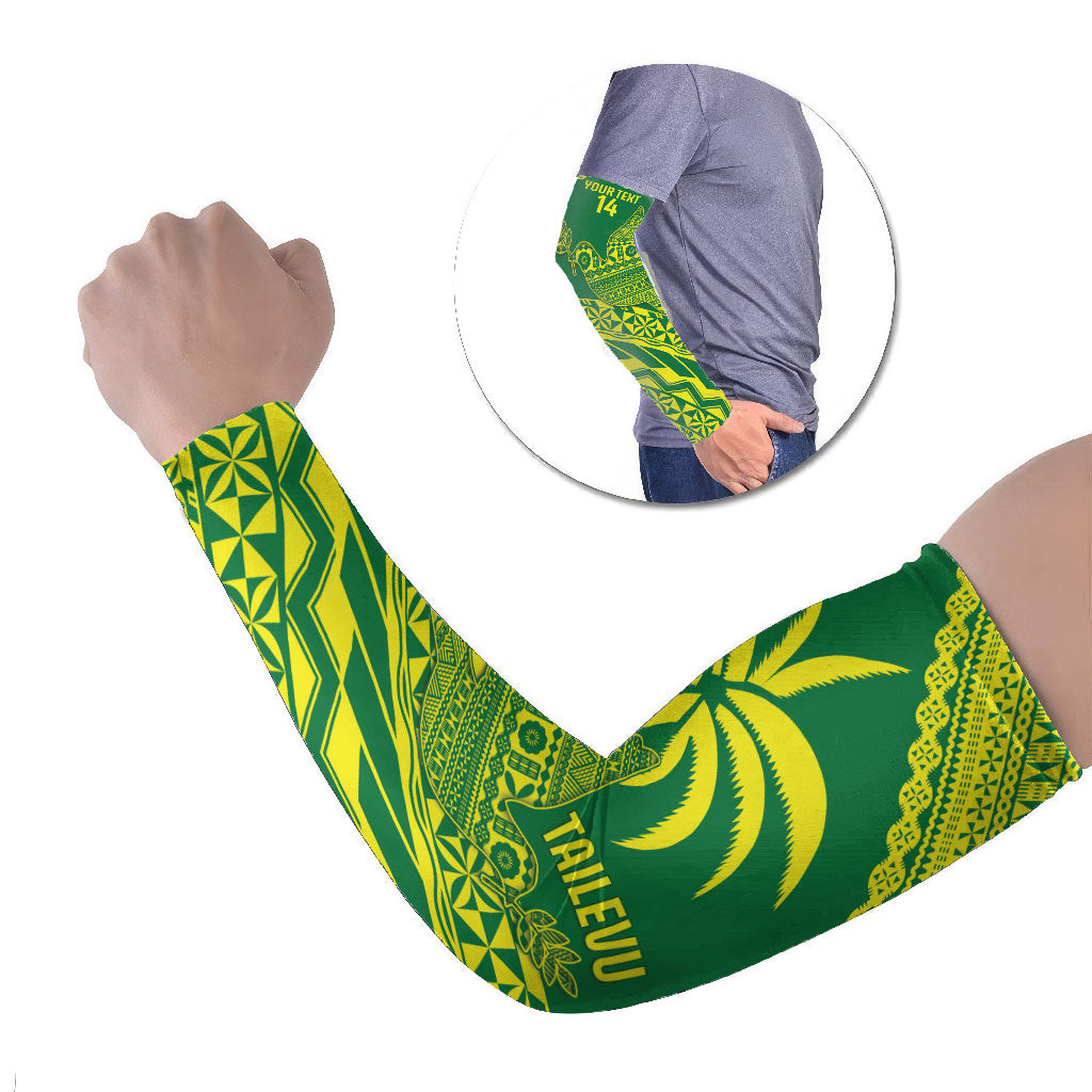 Tailevu Fiji 2026 Rugby Custom Arm Sleeves Dove Nation Fijian Tapa Pattern