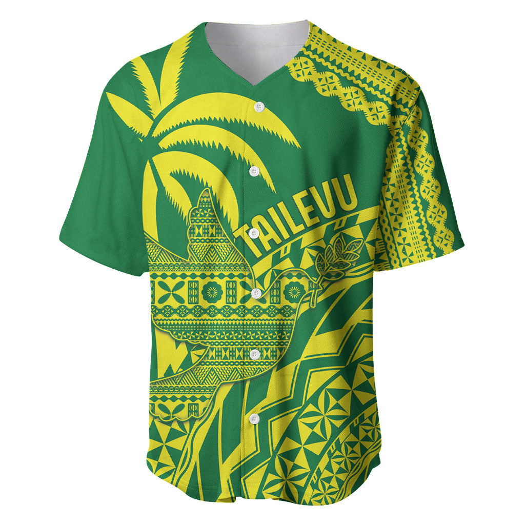 Tailevu Fiji 2026 Rugby Custom Baseball Jersey Dove Nation Fijian Tapa Pattern