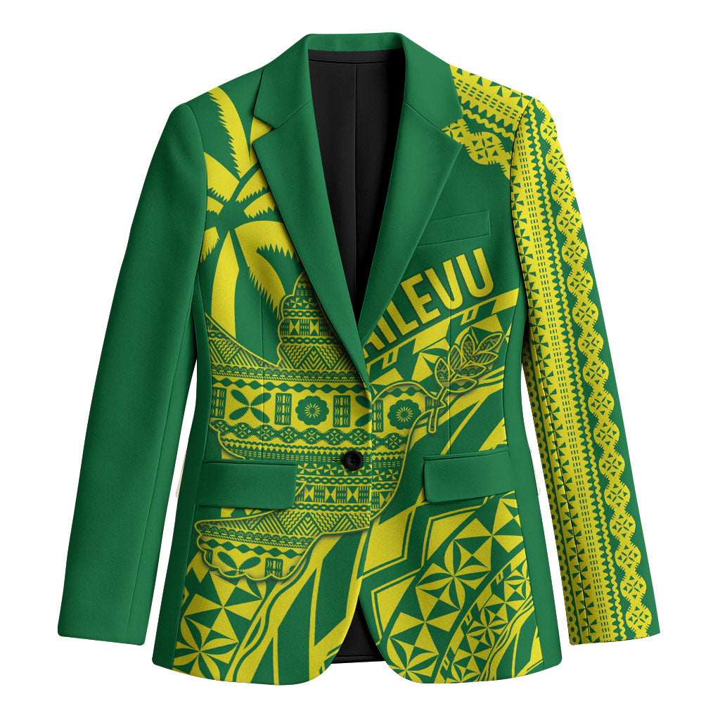 Tailevu Fiji 2026 Rugby Custom Blazer Dove Nation Fijian Tapa Pattern