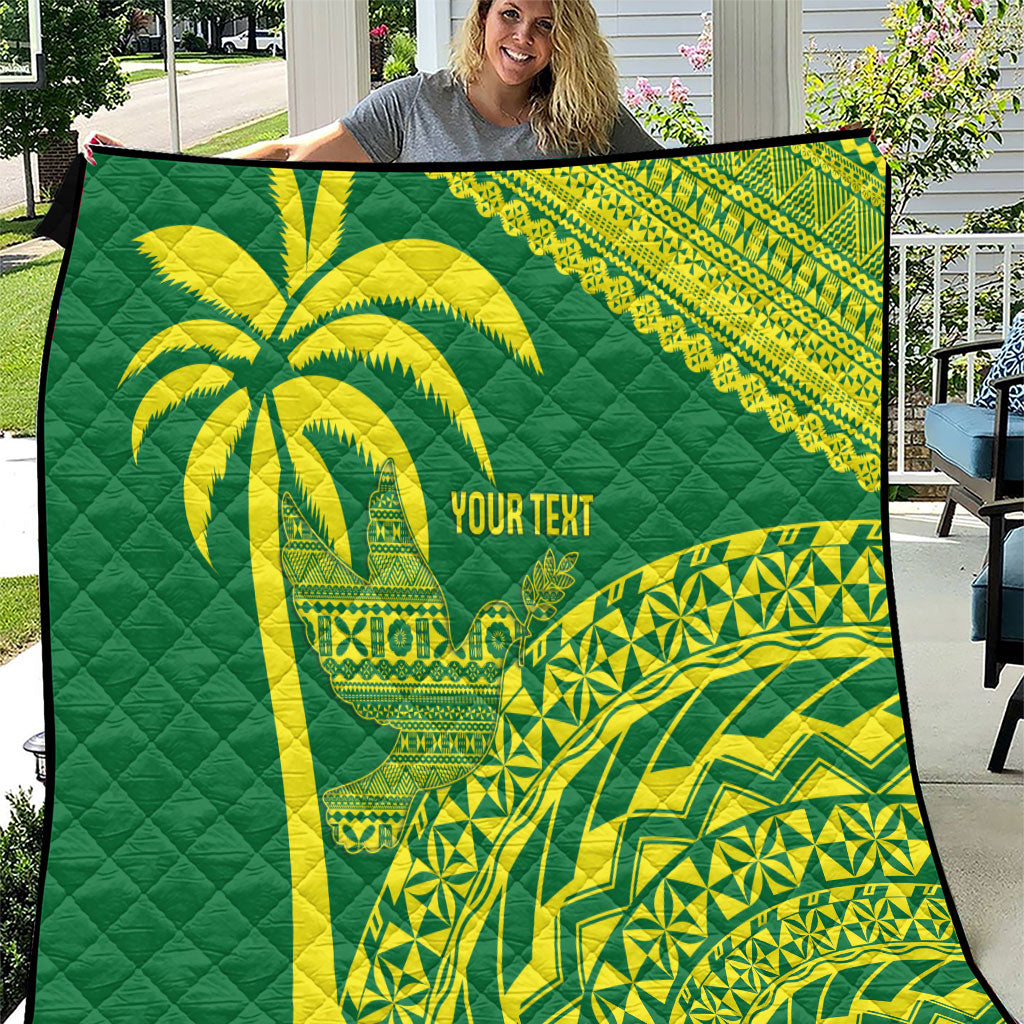 Tailevu Fiji 2026 Rugby Custom Quilt Dove Nation Fijian Tapa Pattern