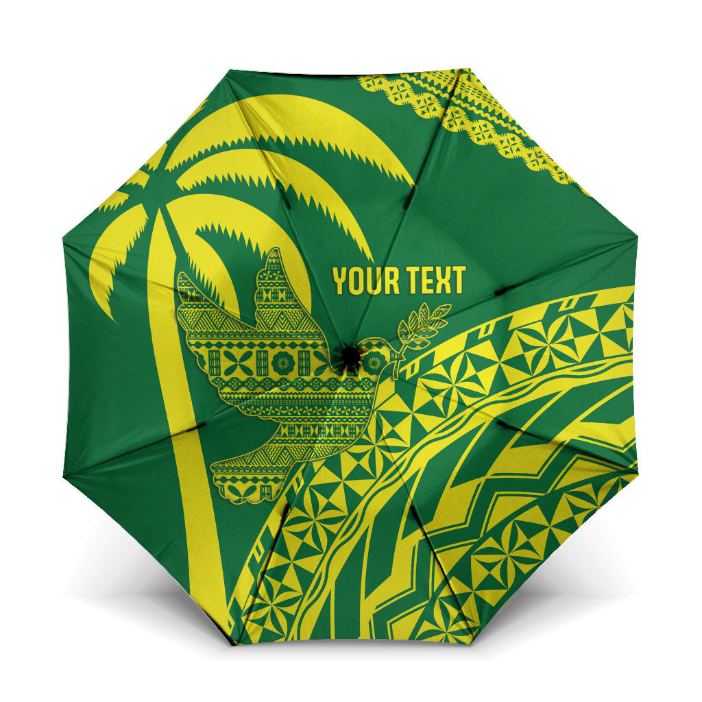 Tailevu Fiji 2026 Rugby Custom Umbrella Dove Nation Fijian Tapa Pattern