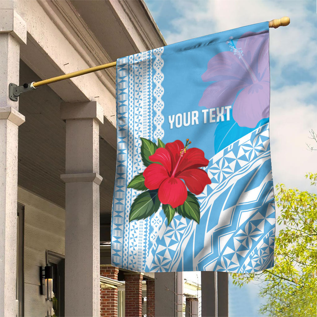 Suva Fiji 2026 Rugby Custom Garden Flag Hibiscus Fijian Tapa Pattern