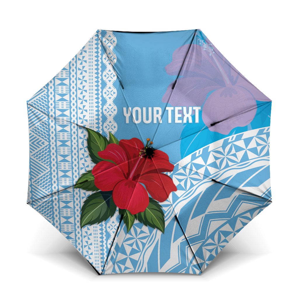 Suva Fiji 2026 Rugby Custom Umbrella Hibiscus Fijian Tapa Pattern