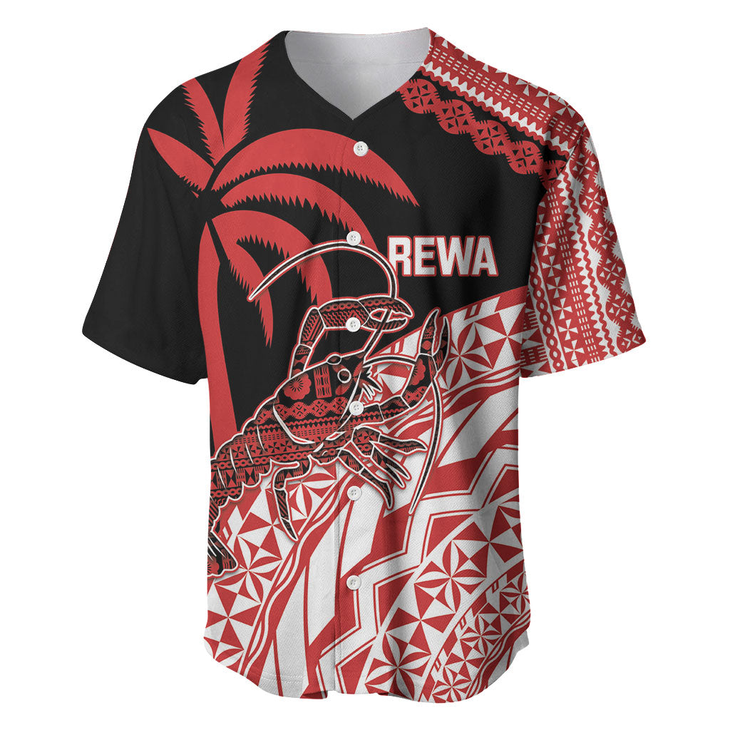 Rewa Fiji 2026 Rugby Custom Baseball Jersey Ura Prawn Fijian Tapa Pattern