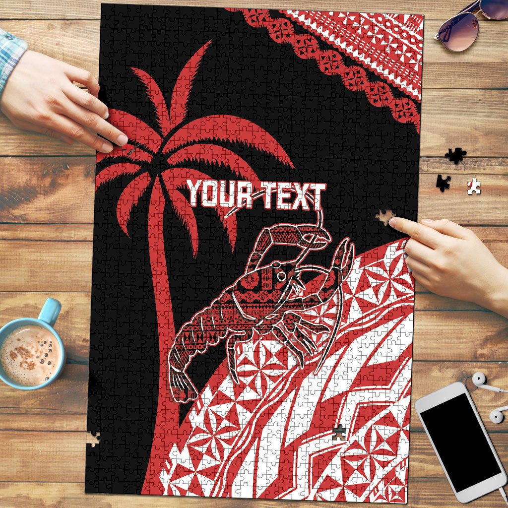 Rewa Fiji 2026 Rugby Custom Puzzle Ura Prawn Fijian Tapa Pattern
