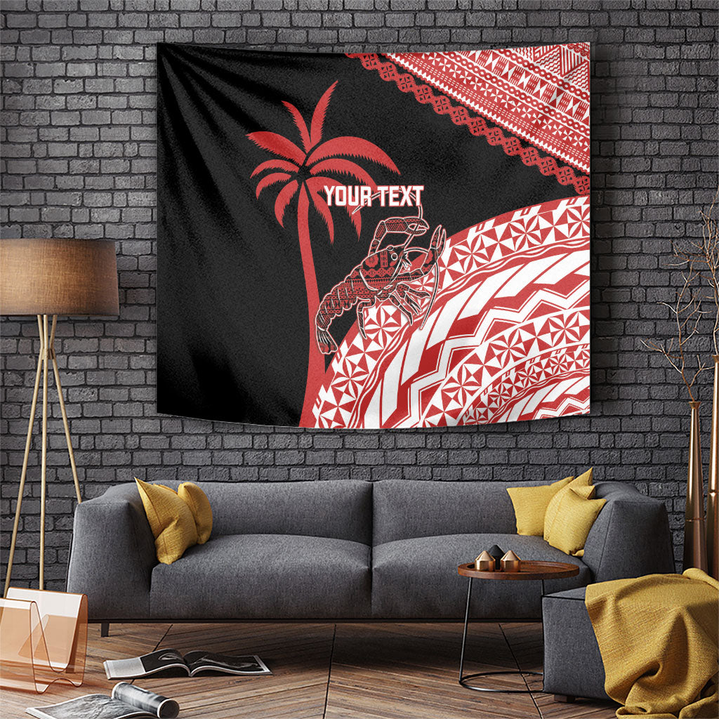 Rewa Fiji 2026 Rugby Custom Tapestry Ura Prawn Fijian Tapa Pattern